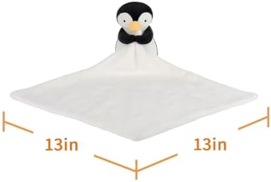 Apricot Lamb Black Penguin Security Blanket for Infants