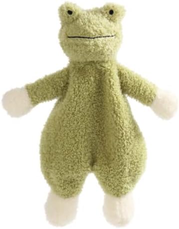 Apricot Lamb Green Frog Security Blanket 10 Inches 1