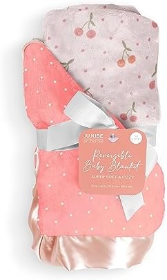 JuJuBe x Studio Oh Baby Essentials Reversible Blanket - Cherry Cute