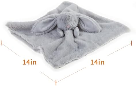 Apricot Lamb Grey Bunny Security Blanket for Baby