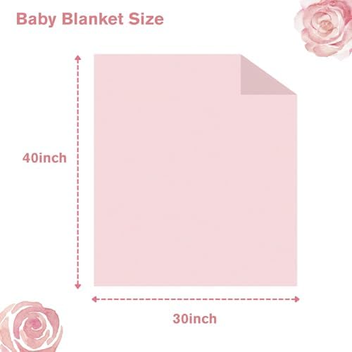 Wirein 30 x 40 Pink Rose Baby Blanket