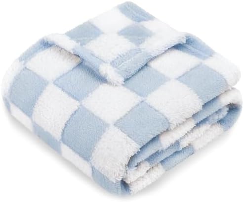 HOMRITAR Checkered Baby Blanket Reversible 30x40 Inch