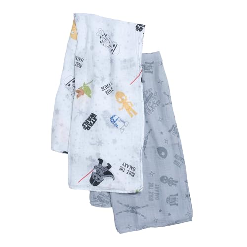 Lambs Ivy Star Wars 2-Pack Muslin Swaddle Blankets