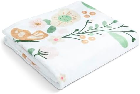 Delta Children Personalized Milestone Baby Blanket with Floral Design 1