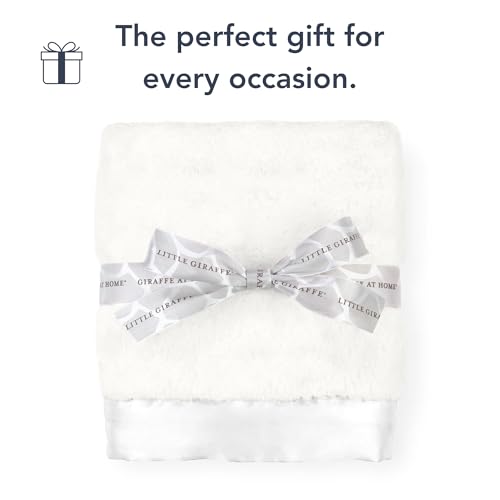 Little Giraffe Luxe Soft Baby Blanket - 29x35 Cream