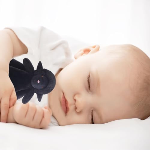 Doindute Baby Black Lamb Security Blanket 14 Inches Plush Sheep Lovey Blanket