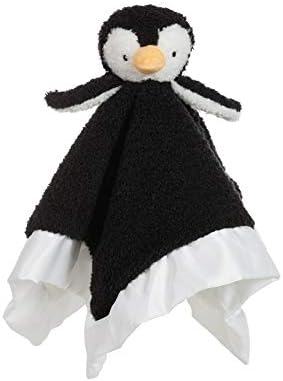 Apricot Lamb Plush Security Blanket Black Penguin 14 Inches