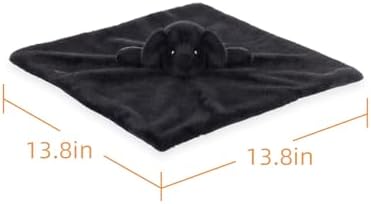 Apricot Lamb 14-Inch Black Labrador Security Blanket for Babies