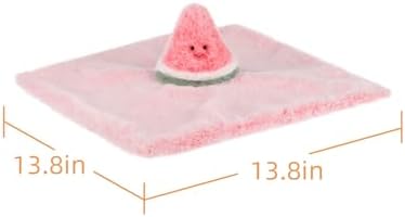 Apricot Lamb Watermelon Pattern Baby Lovey Blanket