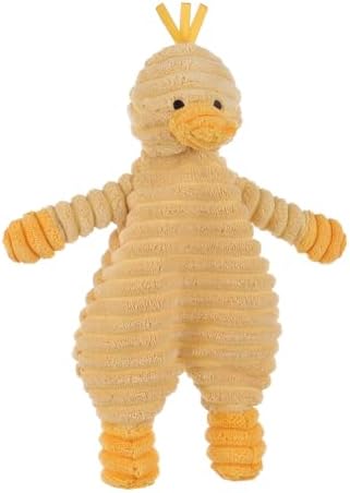 Apricot Lamb Corduroy Duck Lovey Security Blanket for Babies