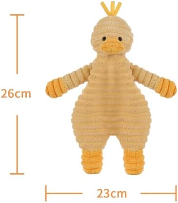 Apricot Lamb Corduroy Duck Lovey Security Blanket for Babies