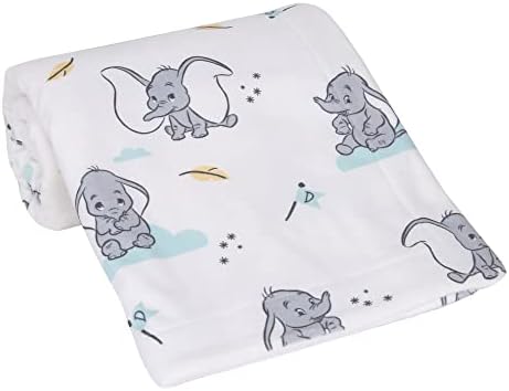 Lambs Ivy Dumbo Baby Blanket - White Elephant