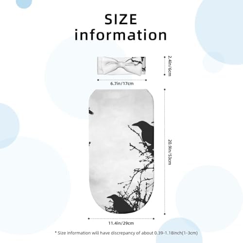 Soft Crow Silhouette Swaddle and Headband Set for Newborns