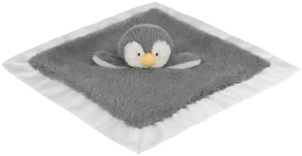 Apricot Lamb Gray Penguin Security Blanket 14 Inches