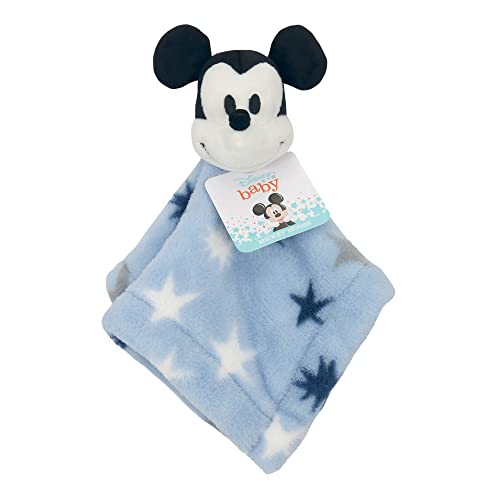 Lambs Ivy Disney Baby Mickey Mouse Stars Blue Lovey Blanket