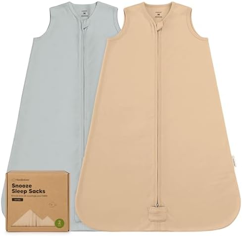 KeaBabies 2-Pack Baby Sleep Sacks - 05TOG Organic Cotton Wearable Blanket
