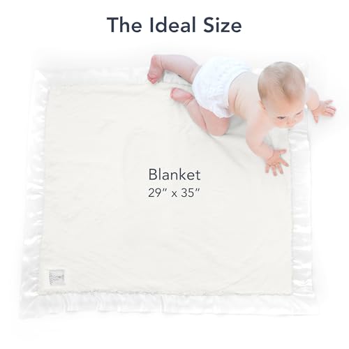 Little Giraffe Luxe Soft Baby Blanket - 29x35 Cream