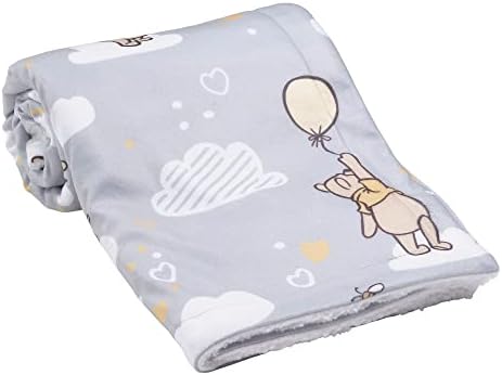 Lambs Ivy Hunny Bear Pooh Baby Blanket - Gray