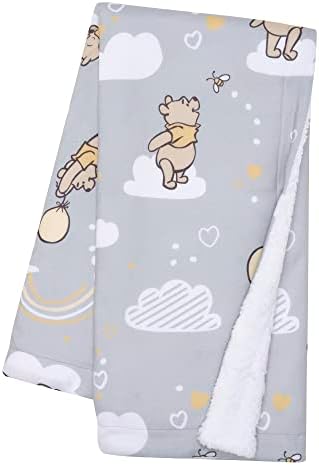 Lambs Ivy Hunny Bear Pooh Baby Blanket - Gray