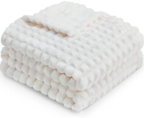 HOMRITAR Cozy Fleece Baby Blanket with 3D Design
