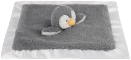 Apricot Lamb Gray Penguin Security Blanket 14 Inches