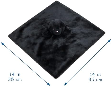 Doindute Baby Black Lamb Security Blanket 14 Inches Plush Sheep Lovey Blanket