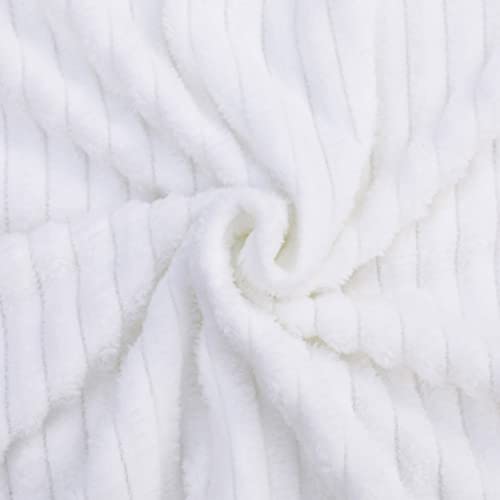 NTBAY Plush Flannel Baby Blanket 30x40 Inches Soft and Warm Striped Design