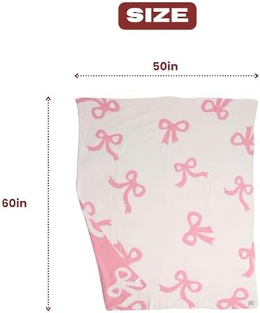 Luxape Bow Blanket Soft Reversible Throw for Baby