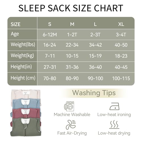 Bamboo Rayon Toddler Sleep Sack 24-36 Months 10 Tog Breathable