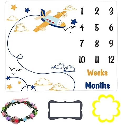 Baby Memory Blanket with Milestone Photos 48x40 Inch