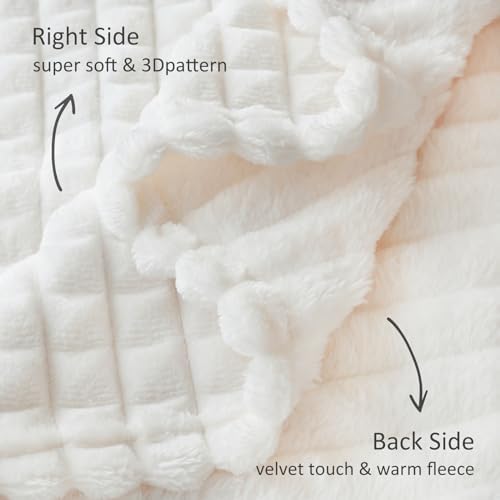 HOMRITAR Cozy Fleece Baby Blanket with 3D Design
