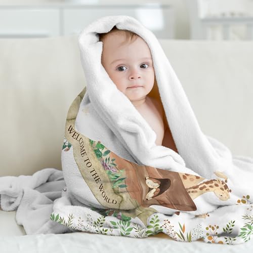 Personalized Blanket with Name Custom Baby Flannel for Girls Boys