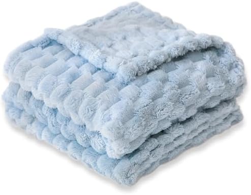 HOMRITAR Soft Fluffy 3D Jacquard Baby Blanket