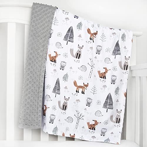 HOMRITAR Soft Plush Baby Blanket with Dotted Backing