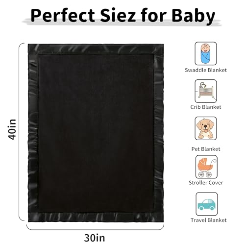 Pro Goleem Fleece Baby Blanket with Satin Trim 1