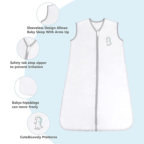 Tillyou Baby Sleep Sack 612 Months - 100 Cotton with 2-Way Zipper