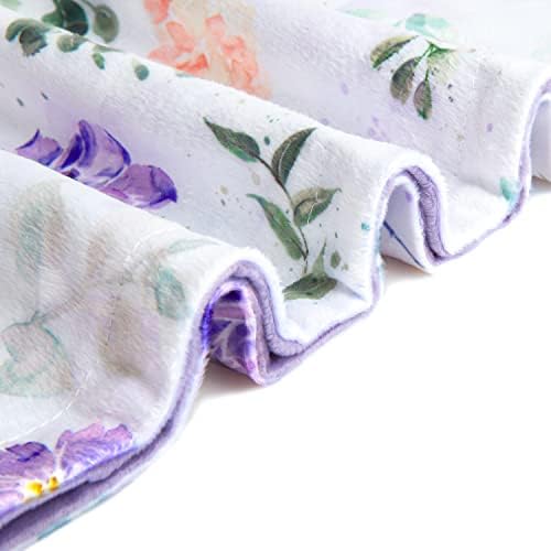 BORITAR Double Layer Minky Blanket with Dotted Backing for Girls 30x40 Inch
