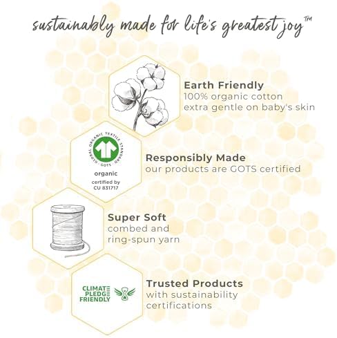 Burts Bees Organic Cotton Beekeeper Wearable Blanket for Newborns