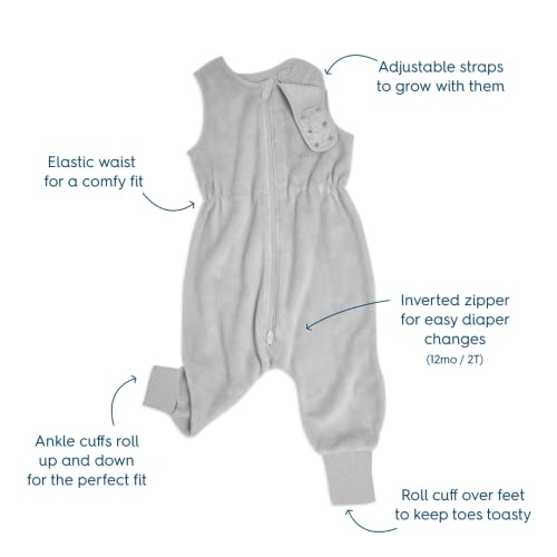 HALO Sleepsack Toddler Luxe Fleece TOG 20 Grey 3T