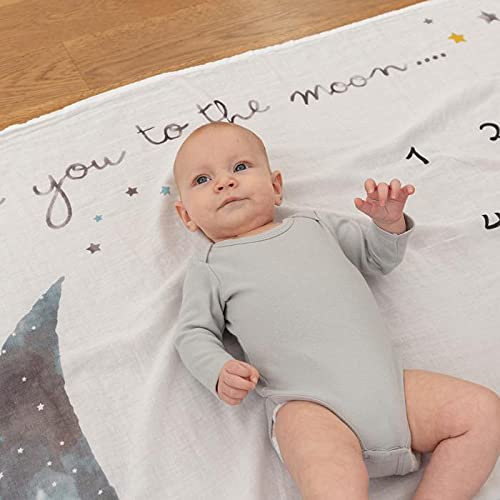 Pondering Pine Organic Baby Moon Milestone Blanket - 1-12 Months