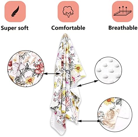 HNHUAMING Floral Baby Blanket - 30 x 40 Inch