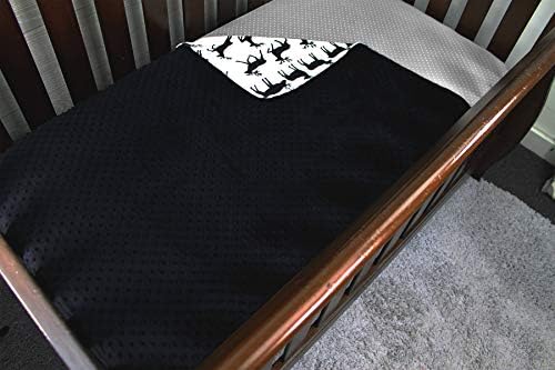 Top Tots Baby Blanket - Black Horned Animal Deer 1