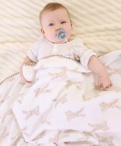 Gunnaicat 40x40 Baby Blanket Double Layer with Dotted Backing