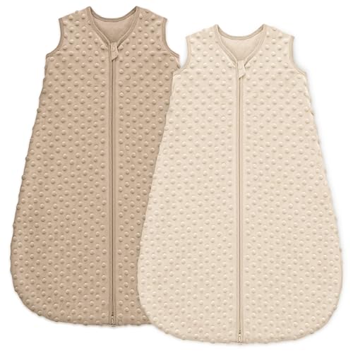 Unnivoll Fleece Sleep Sack 0-6 Months with Plush Dots 15 Tog