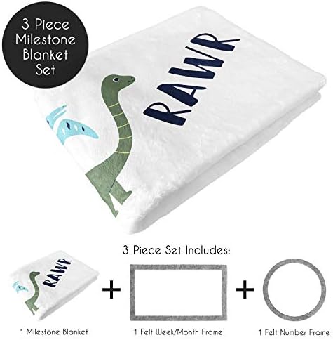 Sweet Jojo Designs Dino Boy Growth Mat Blanket