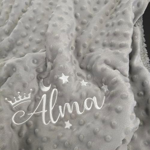 Personalized Baby Blanket with Name - Soft Minky Fleece Crib Blanket
