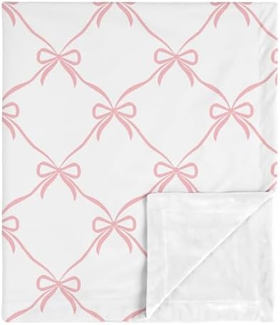 Sweet Jojo Designs Baby Blanket with Pink Bows