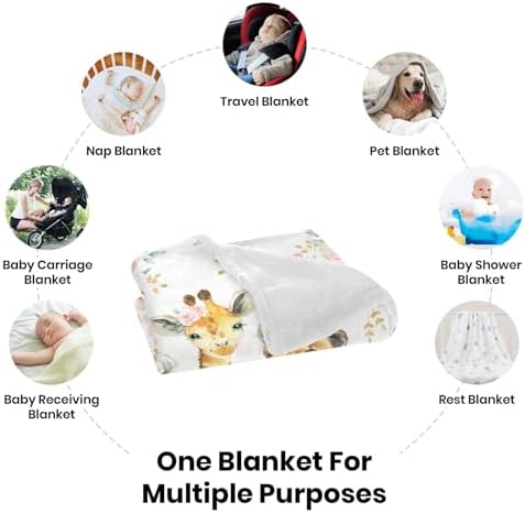 Custom Elephant Baby Blanket with Name Personalized for Girls Boys