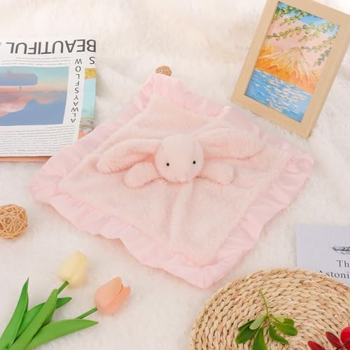 Apricot Lamb Pink Bunny Security Blanket Baby Lovey