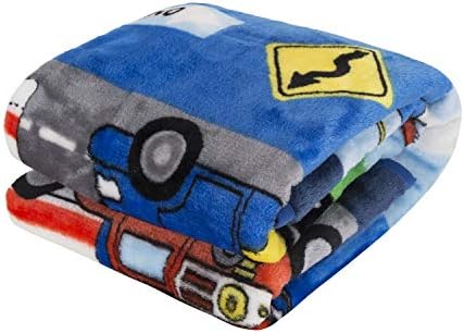 EVERYDAY KIDS Toddler Throw Blanket - Fire and Police Rescue Design